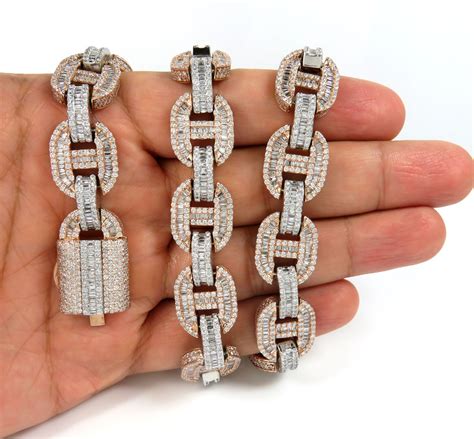 diamond gucci cuban link chain 2 tone|gucci link to love.